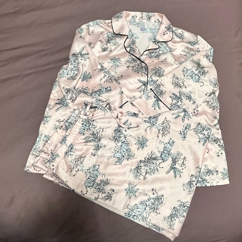 EUC Tiger Satin Pajamas